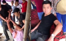 xac minh clip nguoi dan ong gao khoc hoang so khi bi nhom thanh nien o ha noi tu xung cong an loi keo bat giu