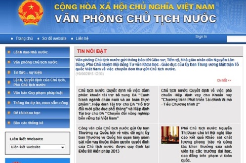 khai truong trang thong tin dien tu van phong chu tich nuoc