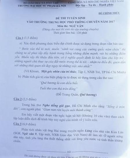 hon 5000 hoc sinh lop 10 thi tuyen vao truong thpt chuyen dh su pham ha noi