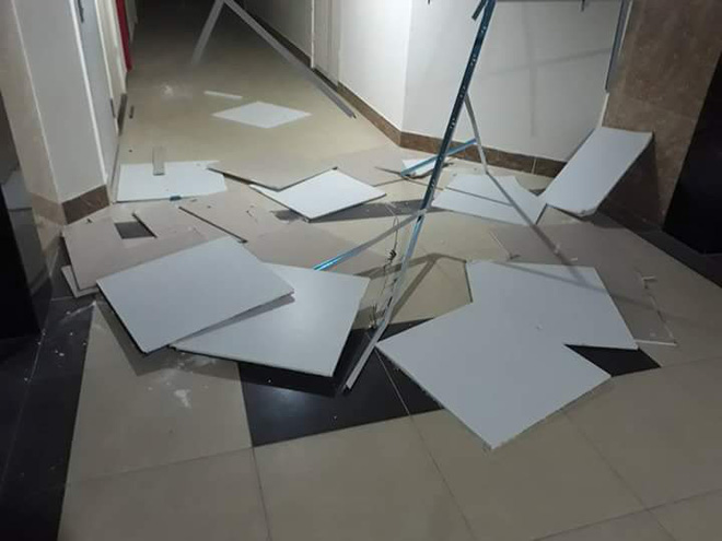 sau giong loc lon o ha noi nhieu mang tran chung cu bi vang xuong dat