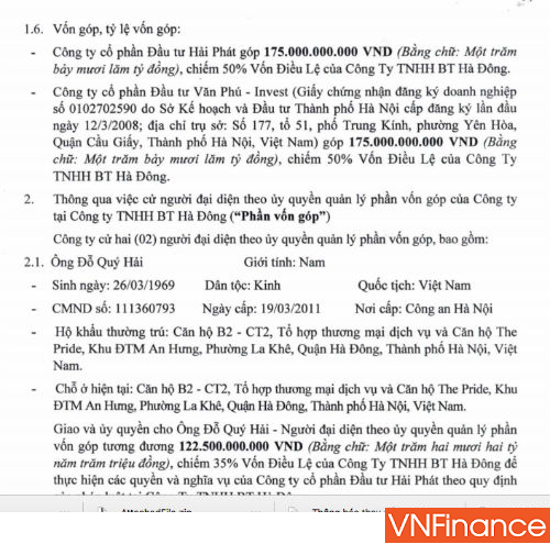 lien danh van phu invest hai phat co duoc uu ai trien khai du an bt 62km duong de doi lay 68ha dat vang