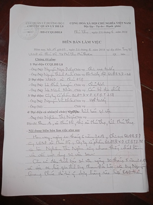thua nhan xay dung cac cong trinh lan chiem dat duong giao thong tai xa phu ho