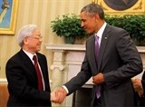 tong bi thu nguyen phu trong hoi dam voi tong thong obama