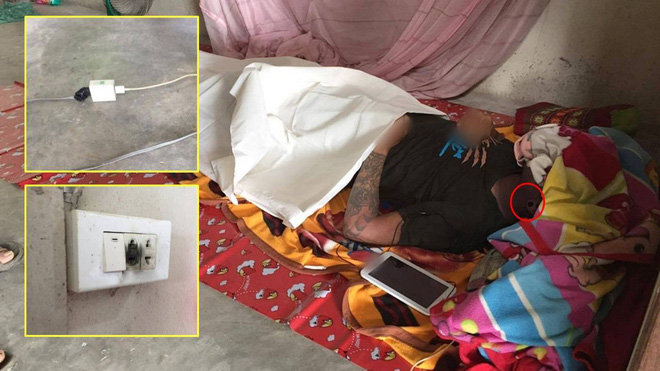 nghe nhac tu may tinh bang dang sac pin trong khi ngu chang trai xau so tu vong tai cho