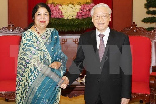 tong bi thu nguyen phu trong tiep chu tich quoc hoi bangladesh