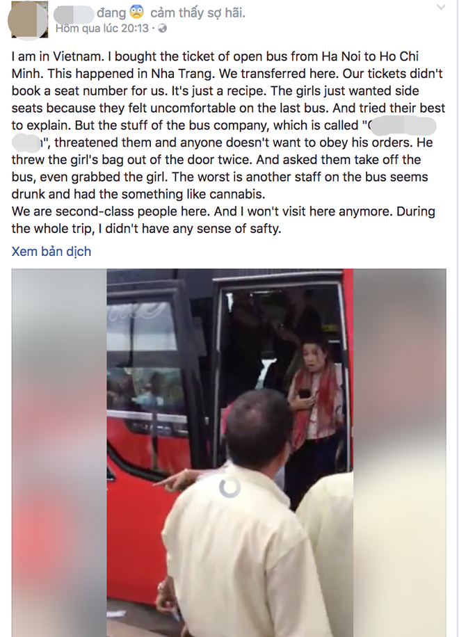 clip phu xe nem do quat duoi khach nuoc ngoai giua duong o nha trang gay buc xuc