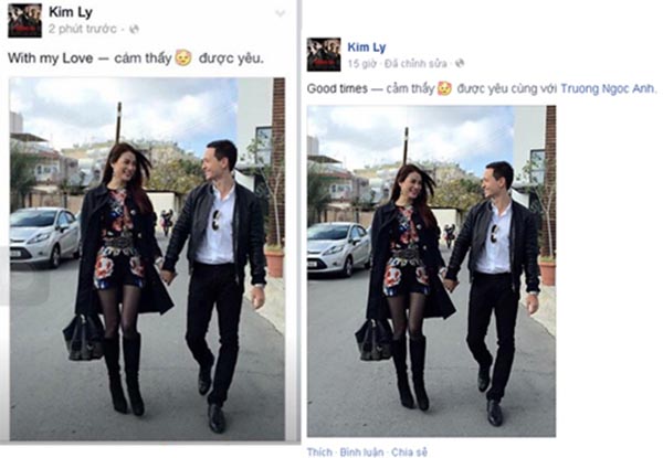 truong ngoc anh kim ly huy ket ban tren facebook