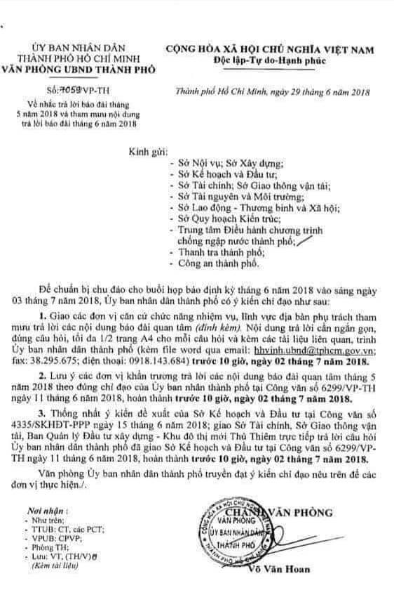 ubnd tphcm de nghi co quan cong an so nganh lien quan lam ro vu ban dat cong cho tap doan dat xanh xay du an can ho