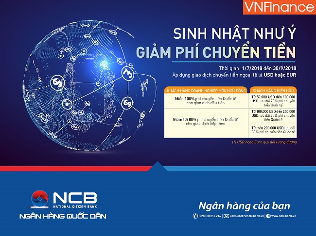 ncb mien 100 phi chuyen tien quoc te
