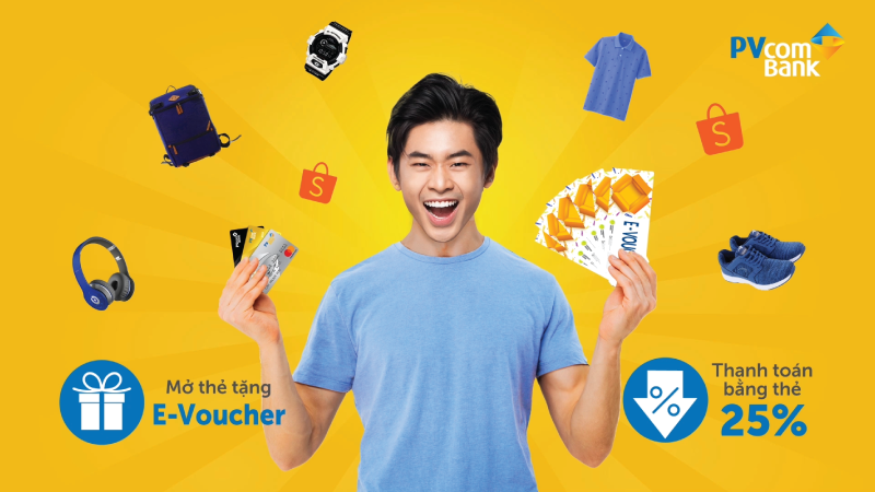 giam ngay 25 tai shopee voi the pvcombank mastercard