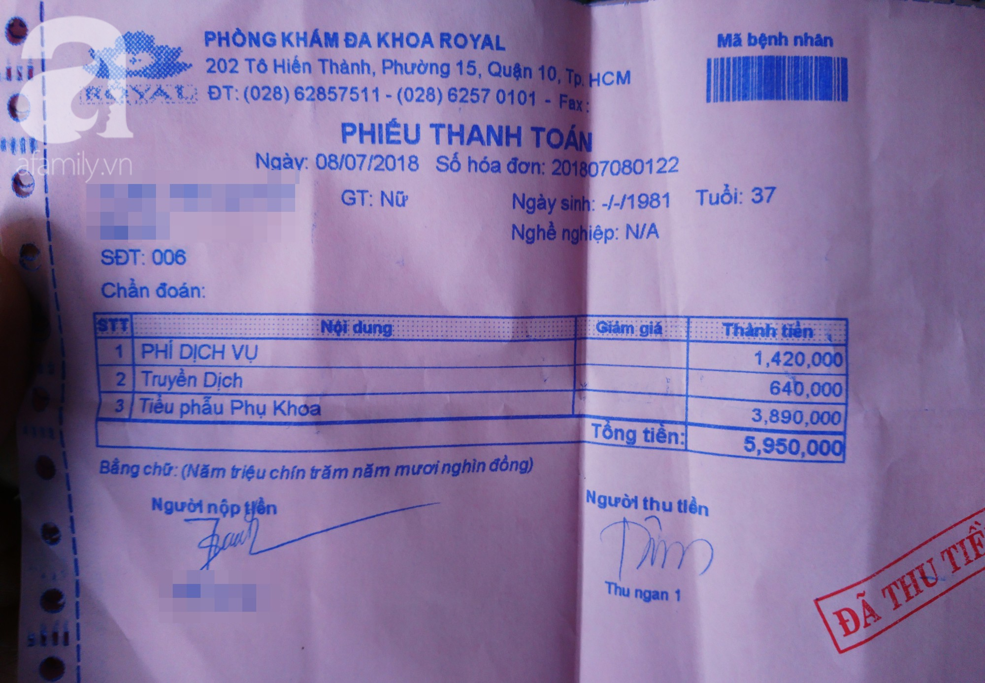 tphcm di thao vong tranh thai nu benh nhan to phong kham da khoa ve benh doa ung thu de lay them tien