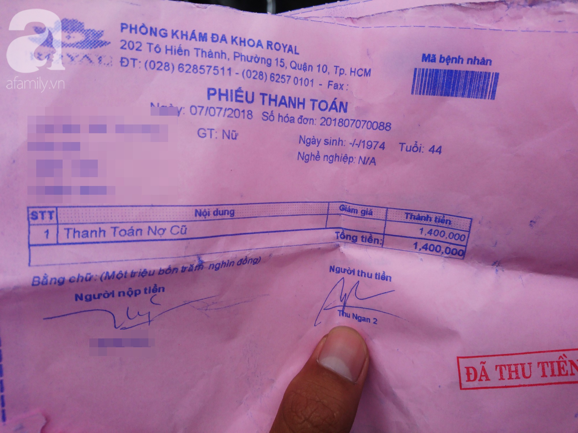 tphcm di thao vong tranh thai nu benh nhan to phong kham da khoa ve benh doa ung thu de lay them tien