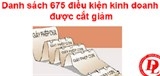 Cắt giảm 50% tổng số điều kiện kinh doanh trước mốc 31/10