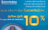 eurowindow khuyen mai giam 10 va danh tang nhieu phan qua hap dan cho khach hang