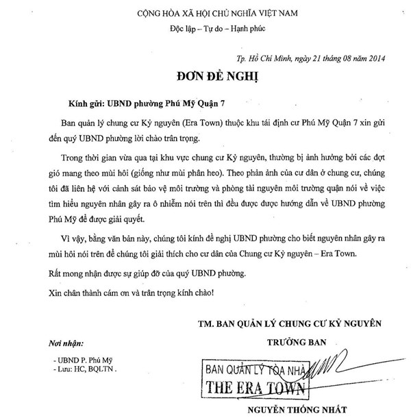 tp hcm hon 200 ho dan era town ky don phan anh o nhiem nghi tu bai rac da phuoc