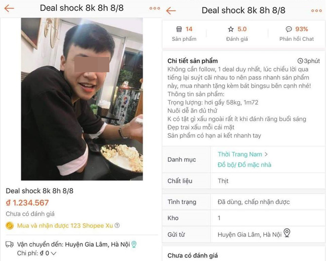 ban tin thanh ly ban trai 1met 72 da qua su dung voi gia 8k khien chi em do xo nhu san hang hieu