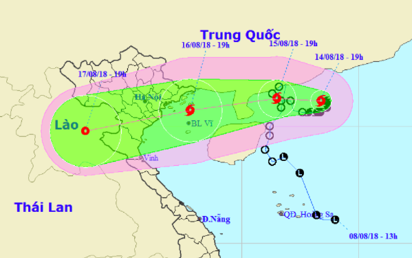 bao so 4 di chuyen phuc tap huong vao hai phong thanh hoa mien bac mua don dap 3 ngay