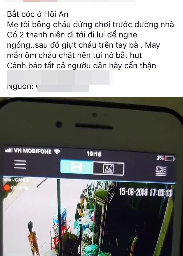 thuc hu doan clip 2 nam thanh nien phong xe may bat coc tre em tao ton o hoi an