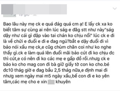 bi chong duoi khoi nha vi mot cau tren facebook vo quyet tam di nhung van ngai chua dep ngay