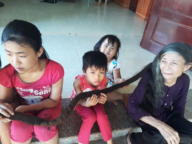 cu ba nguoi thanh hoa cat vai soi toc roi tren dau 22 nam sau no hoa thanh bui toc cung danh dai toi 3m