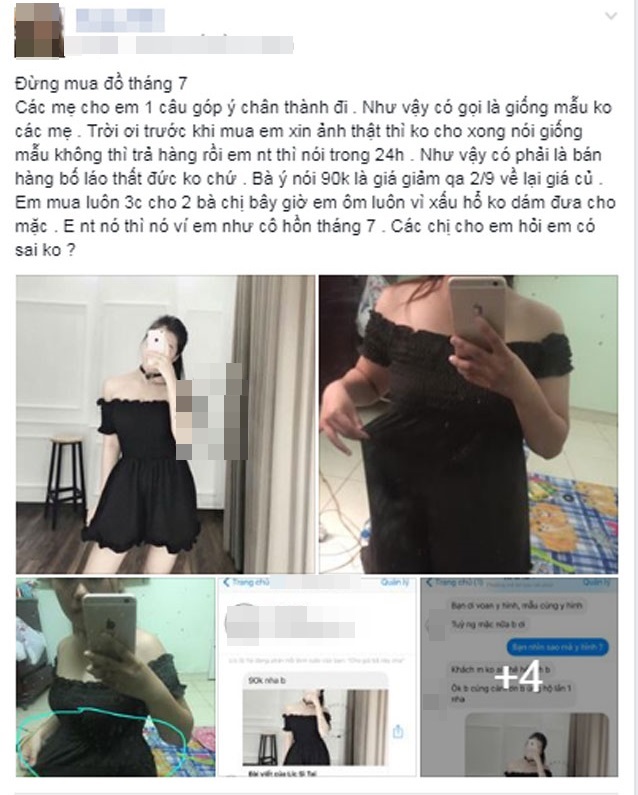 vu khach mua hang khac xa hinh mau con bi goi la co hon thang 7 chu shop len tieng giai thich