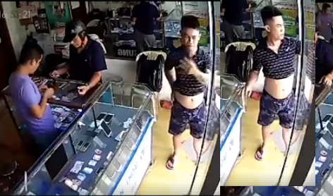 ha noi thanh nien vao cua hang cam iphone tu suong de thu do net khen minh dep trai roi tau thoat ngay