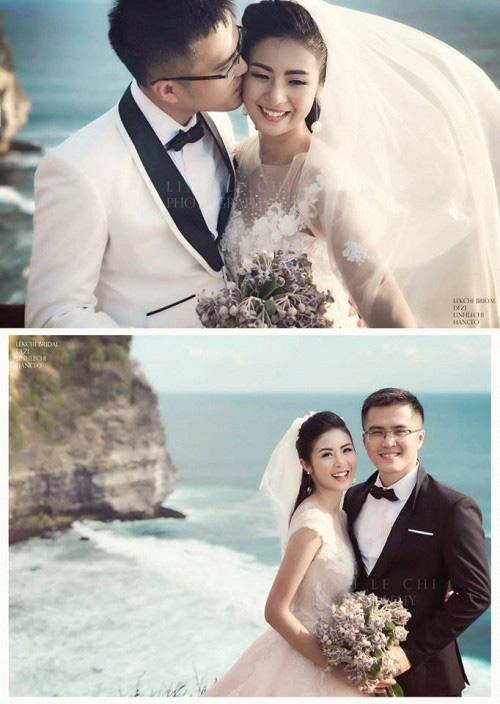ro ri anh cuoi lung linh cua hoa hau ngoc han voi ban trai lau nam