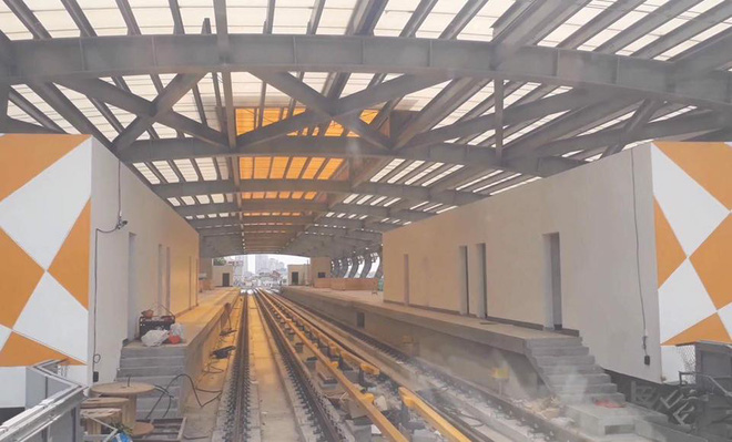 chum anh chay thu nghiem tau cong trinh du an tuyen duong sat cat linh ha dong