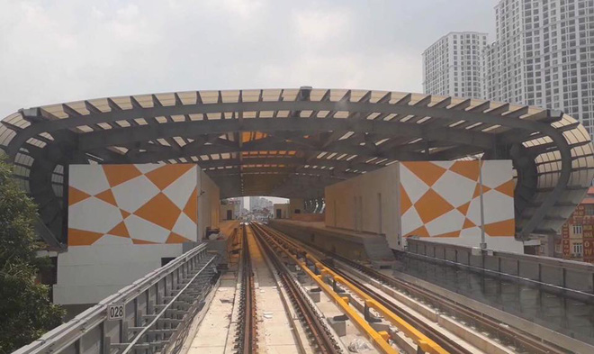 chum anh chay thu nghiem tau cong trinh du an tuyen duong sat cat linh ha dong