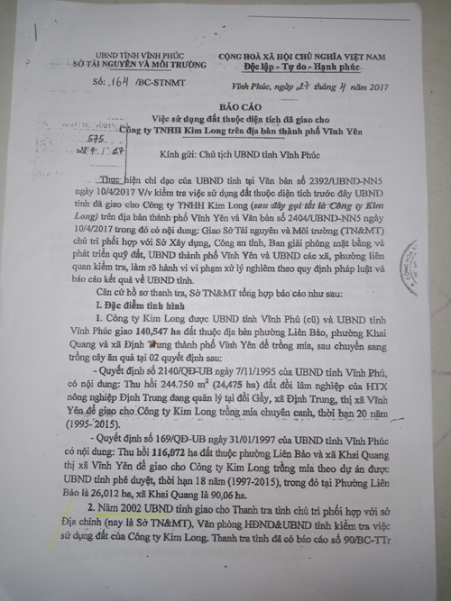vinh phuc xay dung du an khu nha o diep linh tren dat duoc giao trong mia