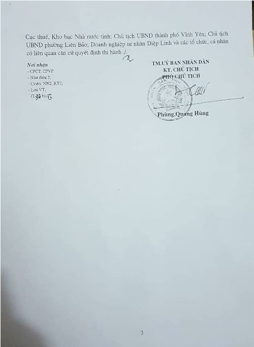 vinh phuc bieu hien khac thuong trong quyet dinh thu hoi va giao dat du an xay dung khu nha o diep linh