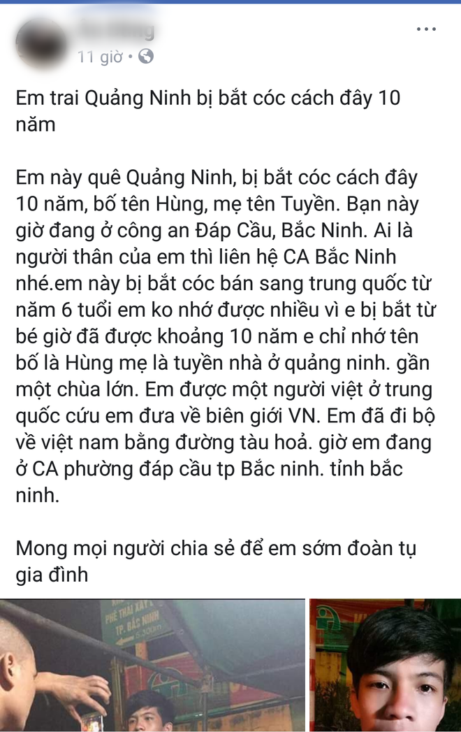 xon xao nam thanh nien bi bat coc sang trung quoc 10 nam vua tron ve viet nam nhung khong nho thong tin gia dinh