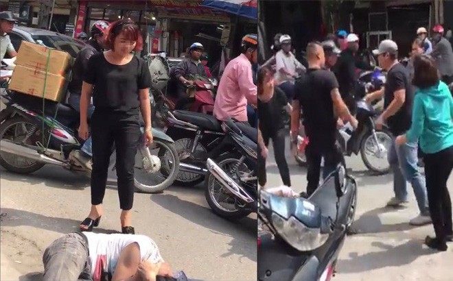 clip giat minh vi bi thanh nien u oa giua nga 4 ba co tung cu dap tra thu