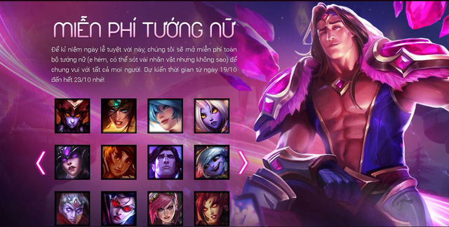 lmht nhan dip 2010 garena to chuc su kien nhan qua cuc hot cho gamer the nhung bat ngo xuat hien nhan vat la mat