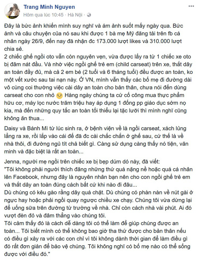 cau chuyen 2 em be an toan trong chiec xe bep dum danh them 2 phut cho con de khong phai hoi han ca doi