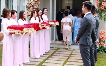 dan trai xinh gai dep trong dam cuoi hoa hau dang thu thao khien ai cung phai tram tro