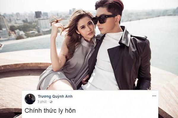 truong quynh anh gay xon xao khi tuyen bo chinh thuc ly hon
