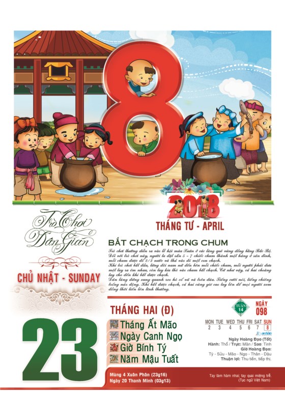 lich xuan mau tuat 2018 an tuong voi hinh anh van hoa truyen thong