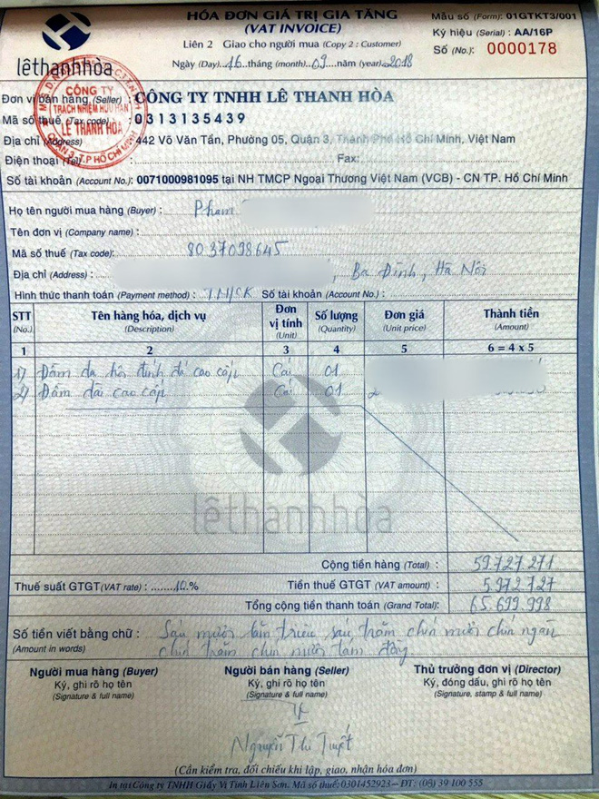 ntk le thanh hoa buc xuc vi cong ty kerry express lam that lac goi buu pham tri gia hon 65 trieu dong nhung chi den 320k