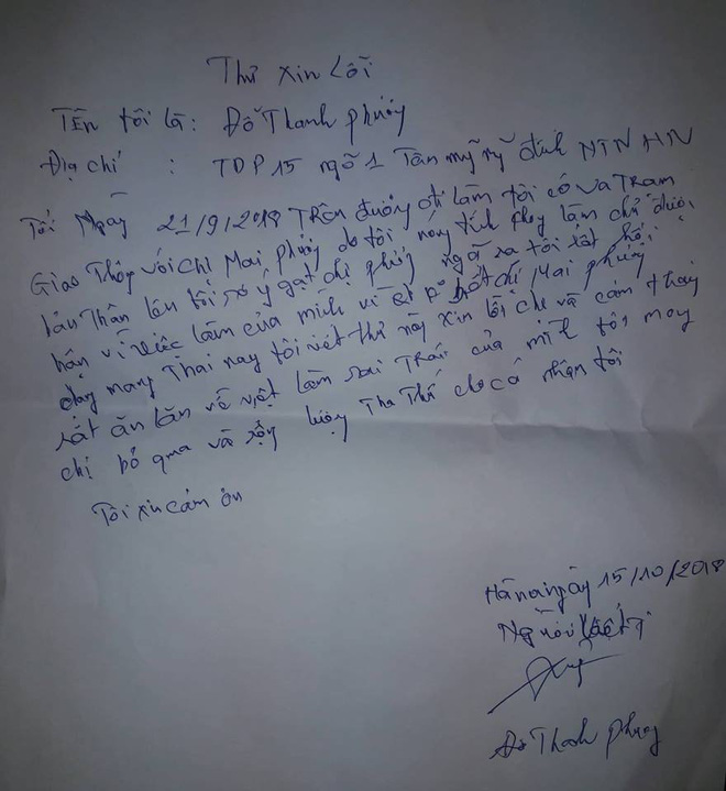 danh ba bau 8 thang sau va cham giao thong nam thanh nien di xe sh viet thu xin loi vi khong biet nan nhan mang bau