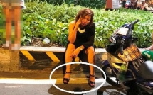 video khoanh khac nu tai xe mercedes ui hang loat xe may o ha noi