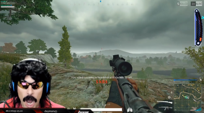 bi game thu csgo thach thuc streamer pubg thuc hien cu headshot tu khoang cach khong tuong gianh duoc 100 usd