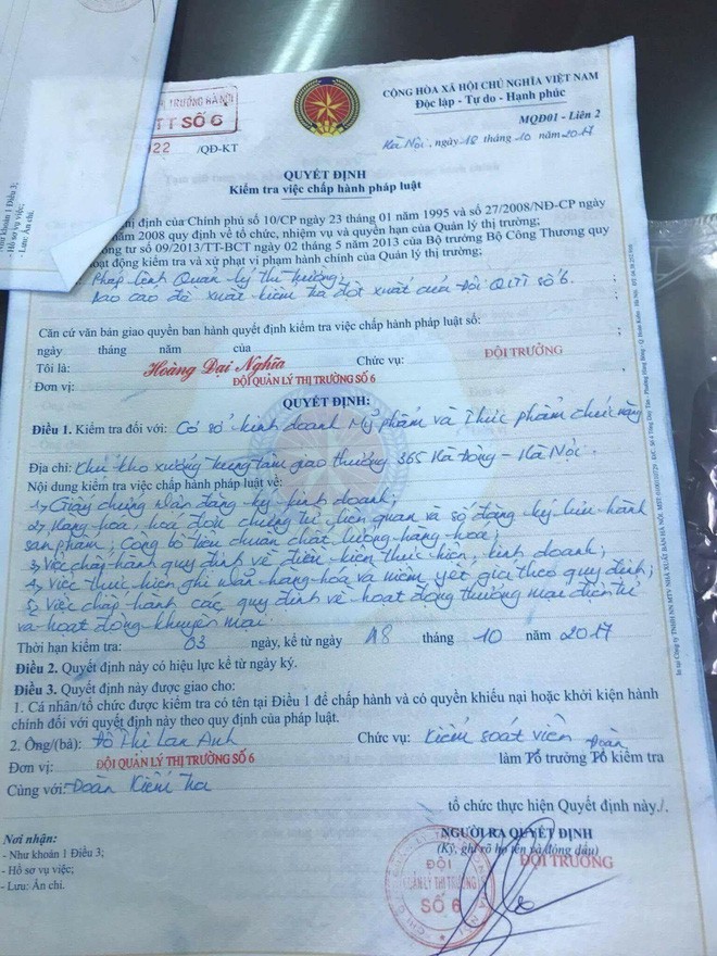 cahn tiep nhan ho so dieu tra vu lo hang my pham tri gia 11 ty dong khong ro nguon goc cua quy ba du thi hoa hau