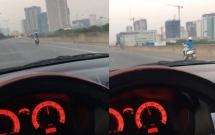 clip ninja lead phong 80kmh tren duong vanh dai 3 chi danh cho o to