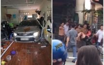 chu showroom noi gi vu o to lao tu tang 2 xuong dat o ha noi