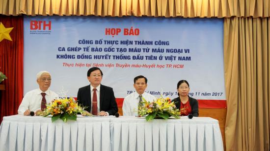 lan dau tien viet nam ghep thanh cong te bao goc tao mau khong cung huyet thong
