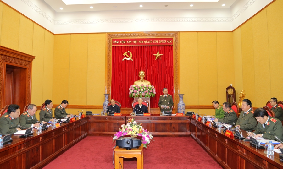 tong bi thu thu tuong chi dao trien khai 4 nhiem vu chinh trong cong tac cong an trong tinh hinh moi