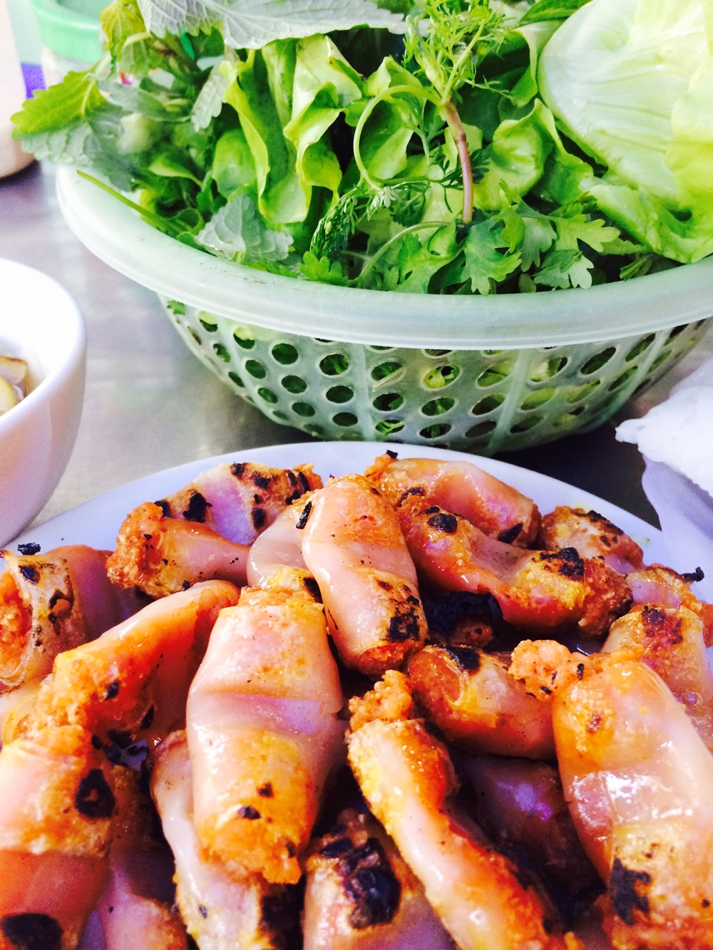 cha tom nuong xu thanh thom huong ngay gio lanh