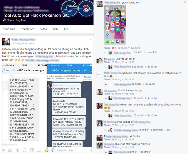 nghi van game thu fan pokemon chan chinh lai la admin group hack bot pokemon go