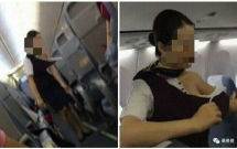 su that dang sau buc anh nu nhan vien hang khong bi hanh khach xe ao tren chuyen bay o trung quoc